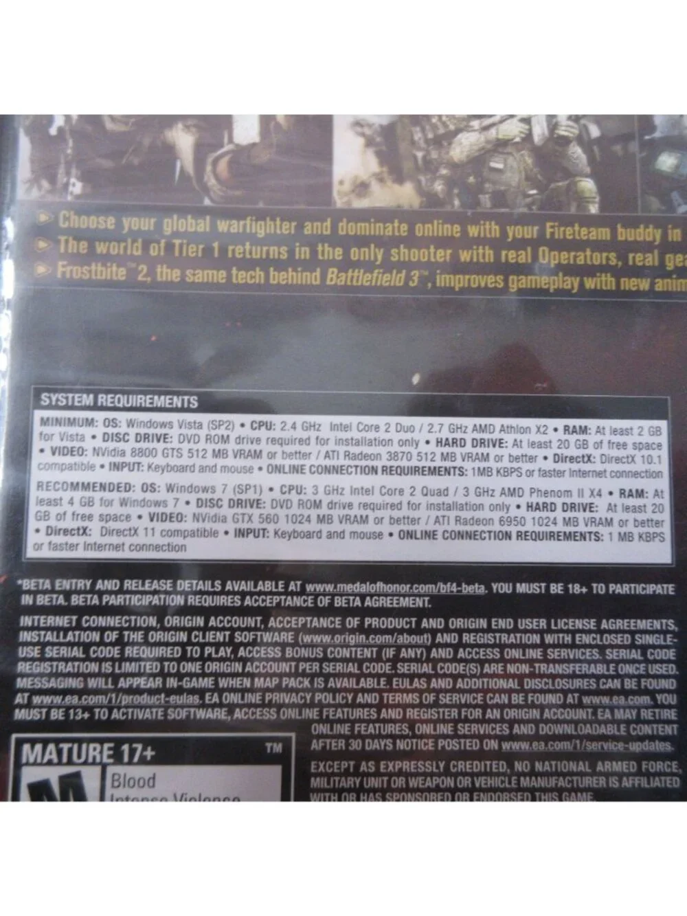 Medal of Honor: Warfighter Limited Edition (PC, 2012) Video Game
